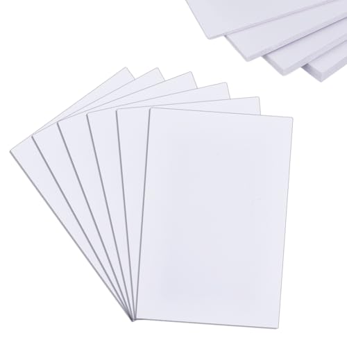 AHANDMAKER 6 Stück Expandierte PVC Kunststoffplatten 3mm 5mm 7mm 9mm Dicke Weiße PVC Schaumstoffplatte 11.8x7.8 Zoll Bastelschaumpapier PVC Platten Für Kunsthandwerk Und Kunst Präsentationen von AHANDMAKER