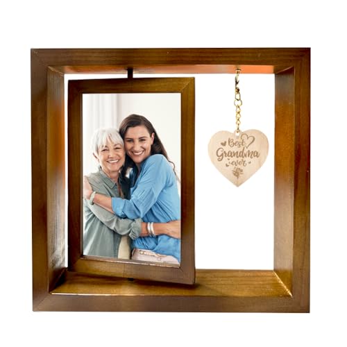 AHANDMAKER Drehbarer Fotorahmen, Memorial-Bilderrahmen, Oma-Bilderrahmen, Bestes Oma-Geschenk Aller Zeiten Für Oma, Oma-Geburtstag, Oma-Geschenk, Fotorahmen AHANDMAKER Drehbarer Fotorahmen, Memorial-Bilderrahmen, Oma-Bilderrahmen, Bestes Oma-Geschenk Aller Zeiten Für Oma, Oma-Geburtstag, Oma-Geschenk, Fotorahmen von AHANDMAKER