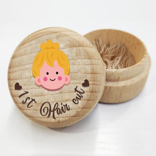 AHANDMAKER Holz-Haarbox Zum Andenken An Den Ersten Haarschnitt Für Baby-Mädchen, Andenken An Den Ersten Haarschnitt, Niedliche Haarbehälterbox Für Eine Babyparty Oder Einen Geburtstag. AHANDMAKER Holz-Haarbox Zum Andenken An Den Ersten Haarschnitt Für Baby-Mädchen, Andenken An Den Ersten Haarschnitt, Niedliche Haarbehälterbox Für Eine Babyparty Oder Einen Geburtstag. von AHANDMAKER