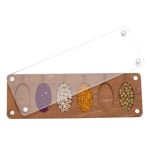 AHANDMAKER Holzperlenbretter Perlenmatte Zur Armbandherstellung Perlentabletts Mit Acryldeckel Perlenaufbewahrung Mit Muster Zur Schmuckpräsentation von AHANDMAKER