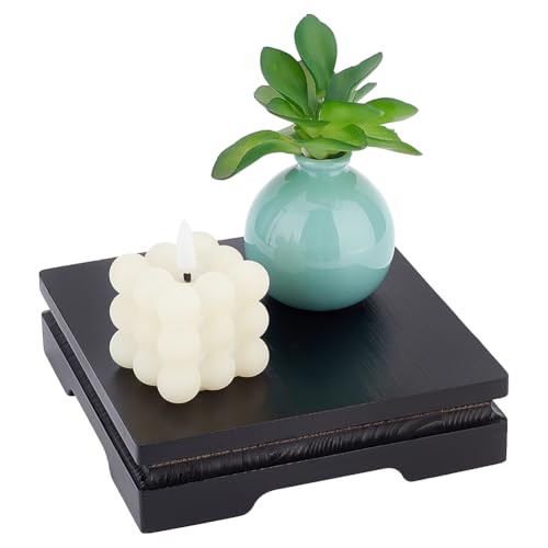 AHANDMAKER Quadratischer Holzmaserungs-Displaystand Mit Schwarzem Holz, 6.7" B x 6.7" T x 1.7" H AHANDMAKER Quadratischer Holzmaserungs-Displaystand Mit Schwarzem Holz, 6.7" B x 6.7" T x 1.7" H von AHANDMAKER