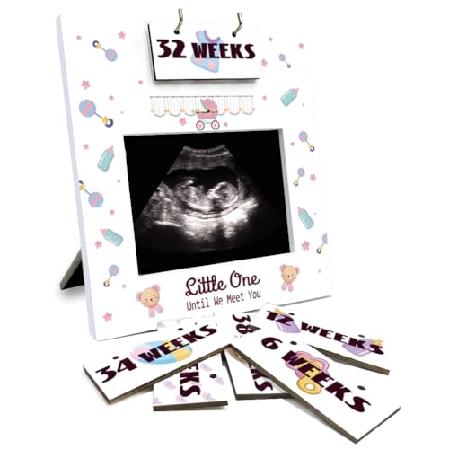 AHANDMAKER Sonogramm Bilderrahmen Ultraschall Bilderrahmen Mit Kinderwagenmuster Und Countdown Wochen Für 4x3 Ultraschallfoto Schwangerschaftsgeschenke Für Werdende Eltern AHANDMAKER Sonogramm Bilderrahmen Ultraschall Bilderrahmen Mit Kinderwagenmuster Und Countdown Wochen Für 4x3 Ultraschallfoto Schwangerschaftsgeschenke Für Werdende Eltern von AHANDMAKER
