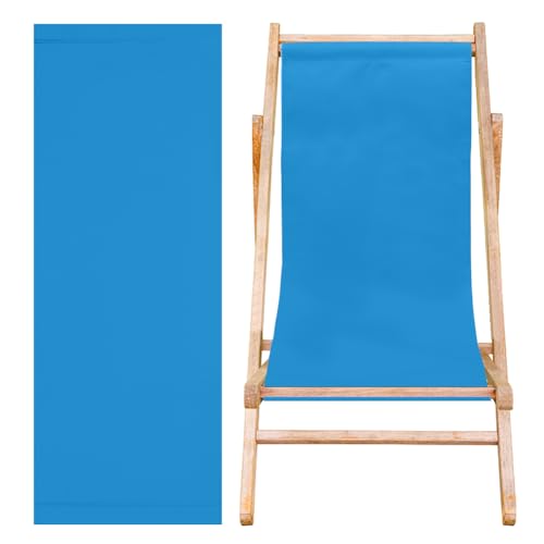 AHANDMAKER Strand-Sling-Stuhl-Ersatzstoff, Ersatz-Canvas Für Lässigen Loungesessel In Stahlblau, Einfacher Ersatzstoff Für Terrassenstühle, Für Den Strandstuhl, Sling-Stuhl (46.06x17.13,(5) cm) von AHANDMAKER