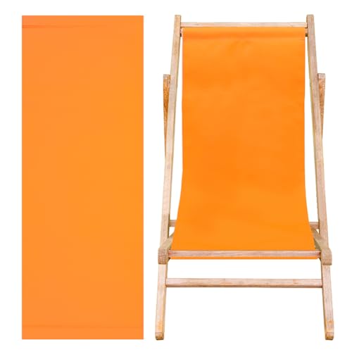 AHANDMAKER Strand-Sling-Stuhl-Ersatzstoff, OrangeRed Casual Lounge Chair Ersatz-Canvas, Einfacher Terrassenstuhl-Ersatzstoff Für Den Strandstuhl Zu Hause, Sling-Stuhl (46.06x17.13 Zoll) von AHANDMAKER