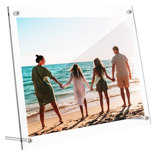 AHANDMAKER Transparenter Acrylrahmen A4 Bilderrahmen Doppelseitiger Display Fotoblock Für Gemälde Foto Büro Wanddekoration Urlaub Geschenk Kunst Ausstellung Home Decor von AHANDMAKER
