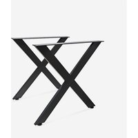 2er-Set Tischbeine aus schwarzem Metall im Kreuzdesign 75x71cm Nible 2er-Set Tischbeine aus schwarzem Metall im Kreuzdesign 75x71cm Nible von AHD AMAZING HOME DESIGN