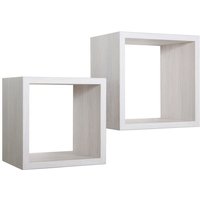 Ahd Amazing Home Design - Rechteckiger 2er set wandregal mod. Q-bis Maxi farbe eiche gebleicht von AHD AMAZING HOME DESIGN