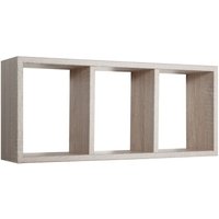 Ahd Amazing Home Design - Rechteckiger wandregal mit 3 fächern mod. Tristano farbe eiche sagerau von AHD AMAZING HOME DESIGN