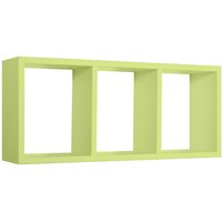 Rechteckiger wandregal mit 3 fächern mod. Tristano farbe grün von AHD AMAZING HOME DESIGN