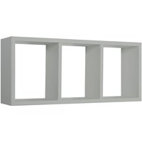 Ahd Amazing Home Design - Rechteckiger wandregal mit 3 fächern mod. Tristano farbe steingrau von AHD AMAZING HOME DESIGN