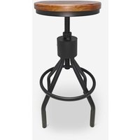 Barhocker Industriestil aus Holz und Metall schraubverstellbar Skiv von AHD AMAZING HOME DESIGN