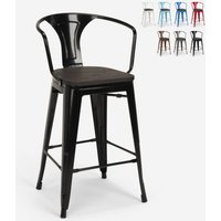 Barhocker aus stahl mit holzrückenlehne im industriestil Steel Wood Back - Schwarz Barhocker aus stahl mit holzrückenlehne im industriestil Steel Wood Back - Schwarz von AHD AMAZING HOME DESIGN