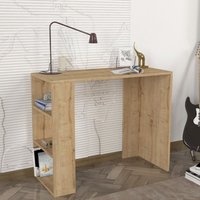 Büro Schreibtisch 3 Regale 90x40x74cm modernes Holz Netenya von AHD AMAZING HOME DESIGN