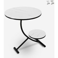 Couchtisch Metall und Marmor Design mit 2 Ablagen 50x50cm Marpes XL - Weiß Couchtisch Metall und Marmor Design mit 2 Ablagen 50x50cm Marpes XL - Weiß von AHD AMAZING HOME DESIGN