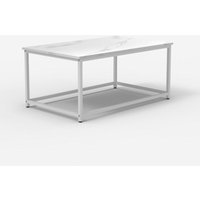 Couchtisch zeitgenössisch 100x60x45cm mit Marmoreffekt Corniola - Weiß von AHD AMAZING HOME DESIGN