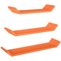 Dekorativer 3er set wandregal mod. Barchetta farbe orange von AHD AMAZING HOME DESIGN
