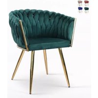 Design-Sessel aus Samt mit goldenen Beinen und Armlehnen Versailles - Dunkel Grün Design-Sessel aus Samt mit goldenen Beinen und Armlehnen Versailles - Dunkel Grün von AHD AMAZING HOME DESIGN