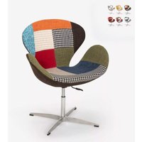 Drehbarer Stuhl Sessel im Patchwork Stil höhenverstellbar Stork - Patchwork 2 von AHD AMAZING HOME DESIGN