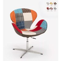 Drehbarer Stuhl Sessel im Patchwork Stil höhenverstellbar Stork - Patchwork 7 von AHD AMAZING HOME DESIGN