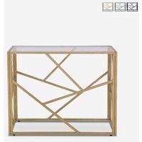 Eingangstisch modernes Design 100x40x78cm mit Glasplatte Kevin - Gold Eingangstisch modernes Design 100x40x78cm mit Glasplatte Kevin - Gold von AHD AMAZING HOME DESIGN