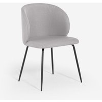 Eleganter gepolsterter Stuhl aus Stoff für Küche und Esszimmer Kasva - Hellgrau von AHD AMAZING HOME DESIGN