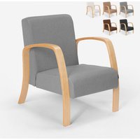 Ergonomischer skandinavischer Design-Sessel aus Holz für Studio oder Wohnzimmer Frederiksberg - Hellgrau Ergonomischer skandinavischer Design-Sessel aus Holz für Studio oder Wohnzimmer Frederiksberg - Hellgrau von AHD AMAZING HOME DESIGN