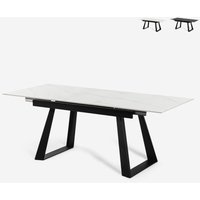 Esstisch 160-200x90cm ausziehbar modern Marmor-Effekt Caracas - Weiß Esstisch 160-200x90cm ausziehbar modern Marmor-Effekt Caracas - Weiß von AHD AMAZING HOME DESIGN