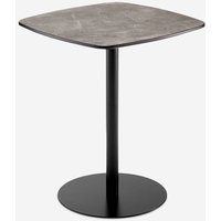 Esstisch Bar Küche Restaurant 60x60x74cm schwarz Marmoreffekt Mikee von AHD AMAZING HOME DESIGN