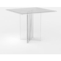 Esstisch aus transparentem Polycarbonat quadratisch 80x80cm Holden von AHD AMAZING HOME DESIGN