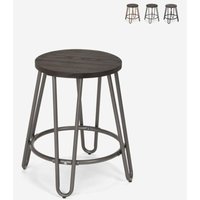 Hocker Metall Holz Industrielles Design Bars Restaurants Küche Carbon One - Dunkel Grau von AHD AMAZING HOME DESIGN