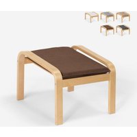 Hocker Nordisches Design Pouf Fußhocker aus Stoff mit Holzbeinen Sylt - Braun Hocker Nordisches Design Pouf Fußhocker aus Stoff mit Holzbeinen Sylt - Braun von AHD AMAZING HOME DESIGN