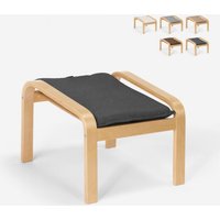 Hocker Nordisches Design Pouf Fußhocker aus Stoff mit Holzbeinen Sylt - Dunkel Grau Hocker Nordisches Design Pouf Fußhocker aus Stoff mit Holzbeinen Sylt - Dunkel Grau von AHD AMAZING HOME DESIGN