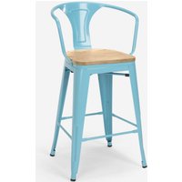 Hoher barhocker industrielles design bar küche Steel Wood Back Light - Hellblau Hoher barhocker industrielles design bar küche Steel Wood Back Light - Hellblau von AHD AMAZING HOME DESIGN