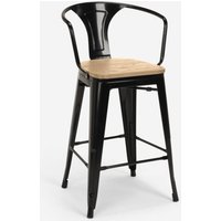 Hoher barhocker industrielles design bar küche Steel Wood Back Light - Schwarz Hoher barhocker industrielles design bar küche Steel Wood Back Light - Schwarz von AHD AMAZING HOME DESIGN