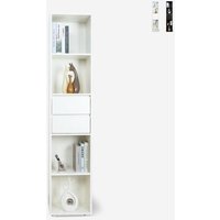 Hohes Wohnzimmer-Büro-Bücherregal 2 Schubladen 4 Fachböden 36x30x171cm Reiff - Weiß von AHD AMAZING HOME DESIGN