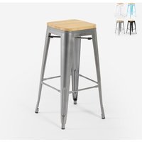 Juneau transparenter drehbarer Hocker modernes Design Metall Bar Küche - Transparent von AHD AMAZING HOME DESIGN