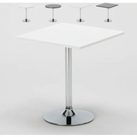 Kaffee Tisch Rund und Quadratisch Weiß Schwarz 70x70 Bistrot von AHD AMAZING HOME DESIGN