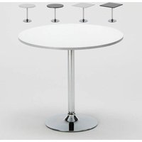 Kaffee Tisch Rund und Quadratisch Weiß Schwarz 70x70 Bistrot von AHD AMAZING HOME DESIGN