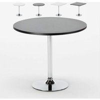 Kaffee Tisch Rund und Quadratisch Weiß Schwarz 70x70 Bistrot von AHD AMAZING HOME DESIGN