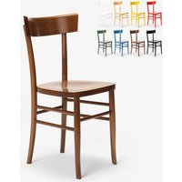 Klassischer Rustikaler Holzstuhl für Esszimmer Küchenbar Restaurant Milano - Braun von AHD AMAZING HOME DESIGN