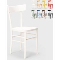 Klassischer Rustikaler Holzstuhl für Esszimmer Küchenbar Restaurant Milano - Weiß von AHD AMAZING HOME DESIGN