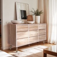 Kommode aus Holz fürs Wohnzimmer 9 Schubladen 120x40x72cm Vudan Kommode aus Holz fürs Wohnzimmer 9 Schubladen 120x40x72cm Vudan von AHD AMAZING HOME DESIGN