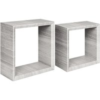 Kubischer 2er set wandregal mod. Ginevra farbe eiche imperial von AHD AMAZING HOME DESIGN