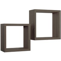 Kubischer 2er set wandregal mod. Ginevra farbe nussbaum gesägt von AHD AMAZING HOME DESIGN