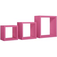 Kubischer 3er set wandregal mod. Rubic farbe fuchsia von AHD AMAZING HOME DESIGN