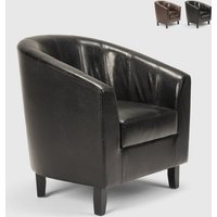 Kunstledersessel Cockpit-Sessel Lounge-Büro Wartezimmer Klassisches Design Seashell - Schwarz von AHD AMAZING HOME DESIGN