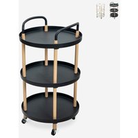 Lebensmittelwagen rund 3 Ablagen Design Nordic Räder Biky Plus - Schwarz Lebensmittelwagen rund 3 Ablagen Design Nordic Räder Biky Plus - Schwarz von AHD AMAZING HOME DESIGN