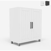 Mobiler Unterschrank Schrank 2 Türen 2 Regale modern Biston - Weiß von AHD AMAZING HOME DESIGN