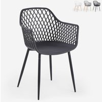 Moderne Design-Küchenstuhl aus Polypropylen mit Armlehnen Vetra - Schwarz von AHD AMAZING HOME DESIGN