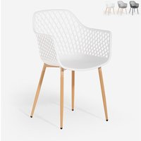 Moderne Design-Küchenstuhl aus Polypropylen mit Armlehnen Vetra - Weiß Moderne Design-Küchenstuhl aus Polypropylen mit Armlehnen Vetra - Weiß von AHD AMAZING HOME DESIGN